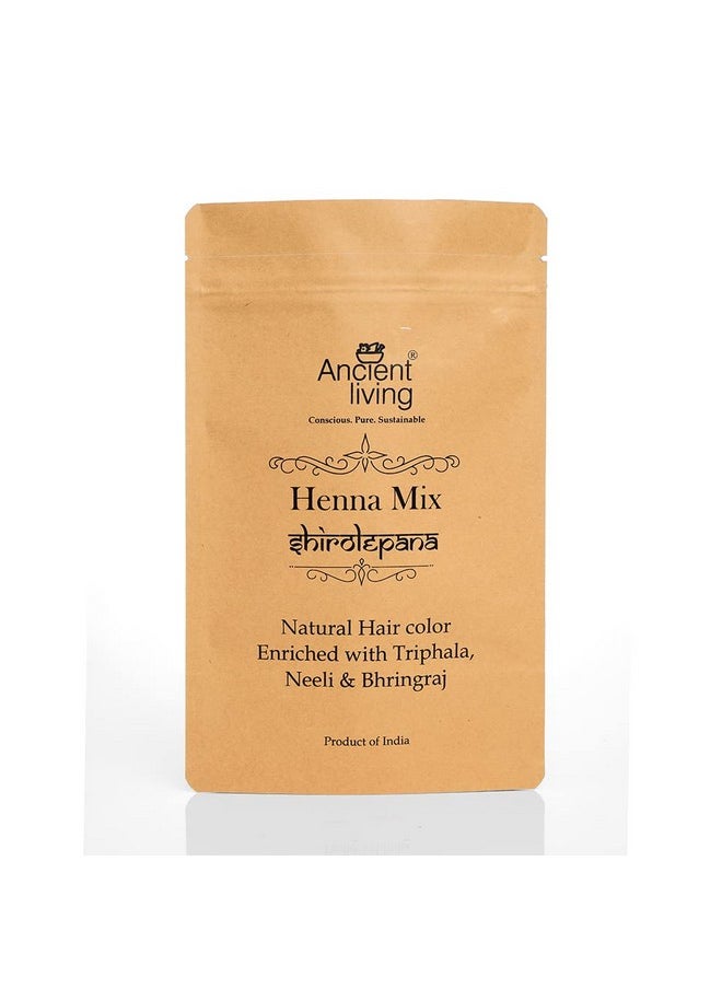 Ancient Living Organic Henna Powder Mix (Mehndi) Natural, Herbal & Ayurved Hair Color Powder Conditioning & Anti-Dandruff Hair Color Solution For Men & Women Set Of 2 (100Gm Each)  - Image 1