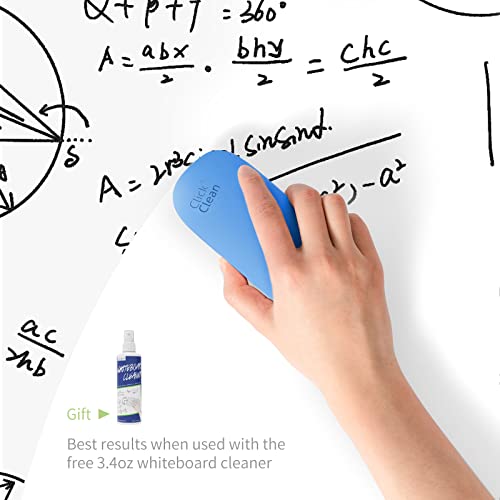 CLICK CLEAN Replaceable Dry Erase Board Eraser, 4-in-1 Magnetic Whiteboard Eraser with 3 Replaceable Felt Pads, Free 3.4oz Whiteboard Cleaner Included, Intended for Classroom, Home and Office - Image 3