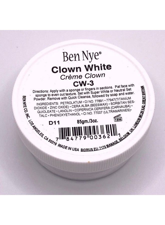 Ben Nye Clown White Makeup 3 oz - Image 2