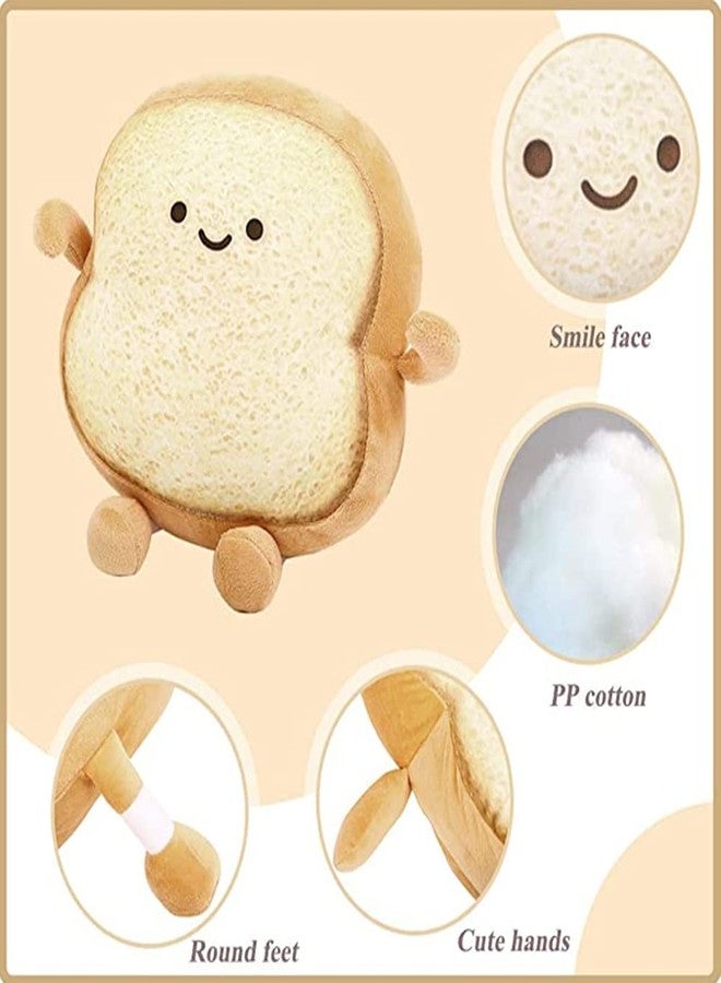 NatureMan Toast Bread Pillow,Funny Bread Shape Plush Toy Pillow, Small Cute Stuffed Plush Toast Sofa Pillow,Children's Adult Home Bedroom Decoration (Golden) - Image 3