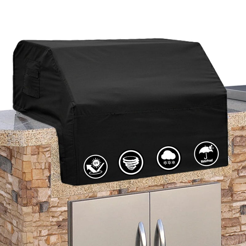 Covers & All Covers All Builtin Grill Cover for Outdoor Grill Heavy Duty 12 oz Waterproof Builtin BBQ Grill Cover PVCCoated Polyester with Elastic Hem for Snug Fit 36 x 26 x 24 inches Black - Image 2