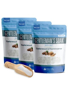 Better Bath Better Body Gentleman'S Bath Salt (3-Pack Plus Scoop) Bath For Men With Pure Essential Oils In Bpa Free Pouch With Press-Lock Seal Made In Usa 3-Pack Of 2-Lbs, 6-Lbs Total  - Image 1