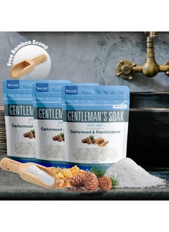 Better Bath Better Body Gentleman'S Bath Salt (3-Pack Plus Scoop) Bath For Men With Pure Essential Oils In Bpa Free Pouch With Press-Lock Seal Made In Usa 3-Pack Of 2-Lbs, 6-Lbs Total  - Image 3