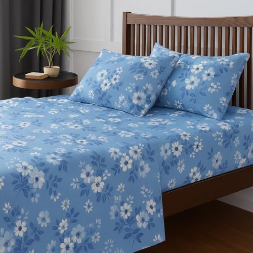 Bhoomi Impex Bedsheet for King Bed – Mini-Tiny Floral Print – 102 x 108 Inches – Soft, Breathable & Skin-Friendly – Includes 2 Pillow Covers – Ideal for Gifting - Image 2