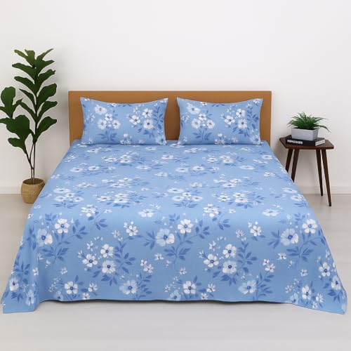 Bhoomi Impex Bedsheet for King Bed – Mini-Tiny Floral Print – 102 x 108 Inches – Soft, Breathable & Skin-Friendly – Includes 2 Pillow Covers – Ideal for Gifting - Image 1