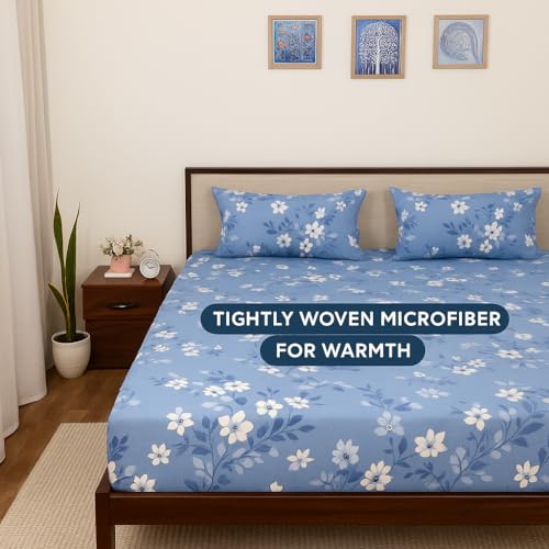 Bhoomi Impex Bedsheet for King Bed – Mini-Tiny Floral Print – 102 x 108 Inches – Soft, Breathable & Skin-Friendly – Includes 2 Pillow Covers – Ideal for Gifting - Image 3