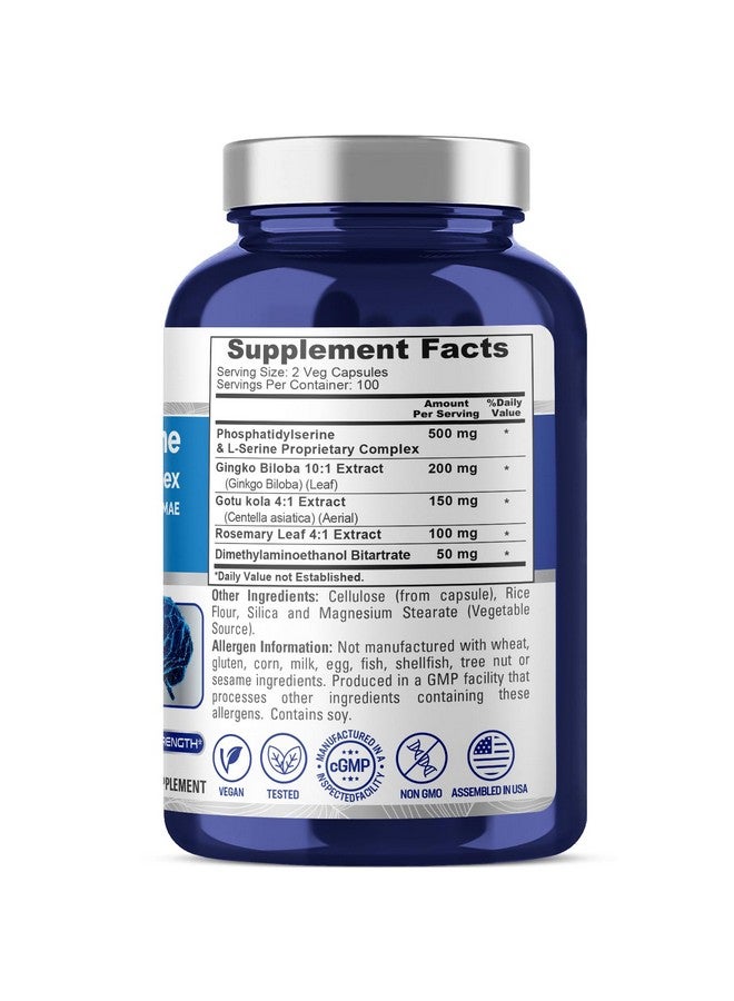 NusaPure Phosphatidylserine Memory Ultimate Complex 1000mg 200 Vegetarian Caps (Vegan, Non-GMO) - Image 2