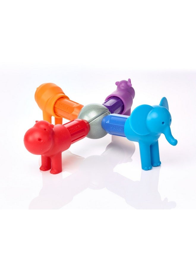 سمارت ماكس مجموعة بناء الاكتشاف المغناطيسي STEM من SmartMax My First Safari Animals مع حيوانات ناعمة للأعمار من 1 إلى 5 سنوات  - Image 4