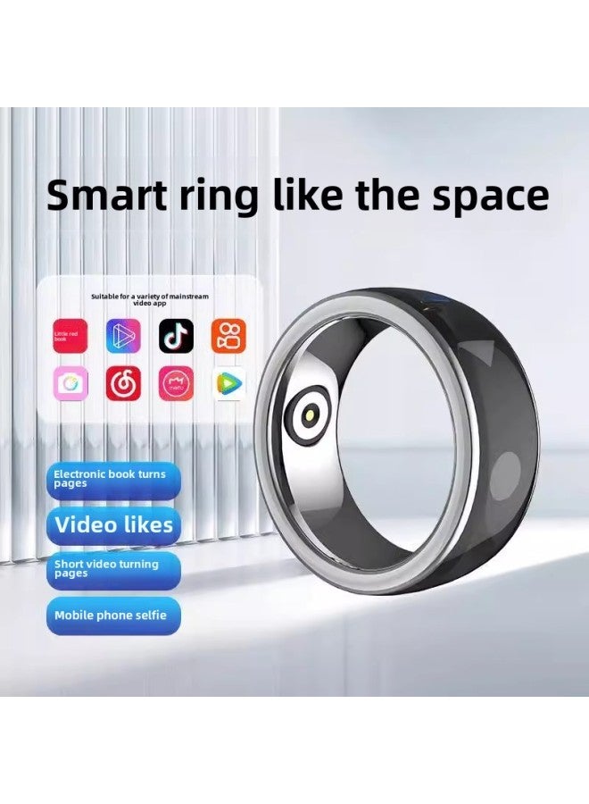 Smart Ring With Bluetooth Selfie Artifact Brush Video Novel  Turning Wireless Digital Ring-Colour:Smart Ring Size 9 Finger Circumference 59.5mm - Image 1