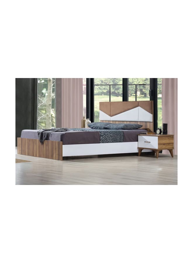 ريترو RA-BD02 سرير 204x110x120 سم - أبيض×خشبي - Image 1