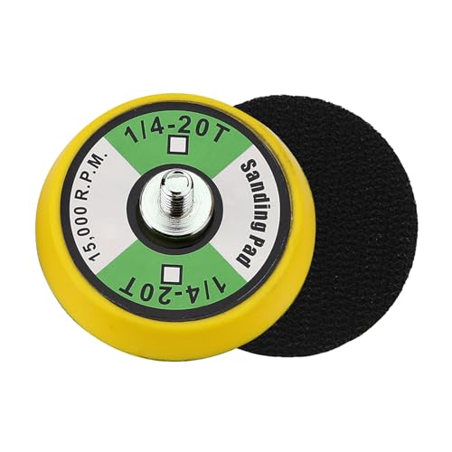 Ouya 5PCS 2-inch Thread Hook and Loop Backing Pad Buffing Plate for Air Sander and Dual Action Car Polisher 1/4"-20 Thread - Image 2