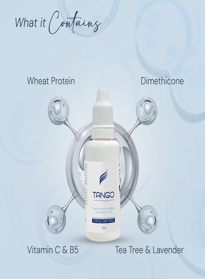 APPLE THERAPEUTICS Tango Anti-Frizz Hair Serum 30 ml| Dermatologist Prescribed Leave-In Nutrient Serum with Vitamin ACE for Ultimate Shine Frizz Control Detangle & Damaged Hair - Image 3