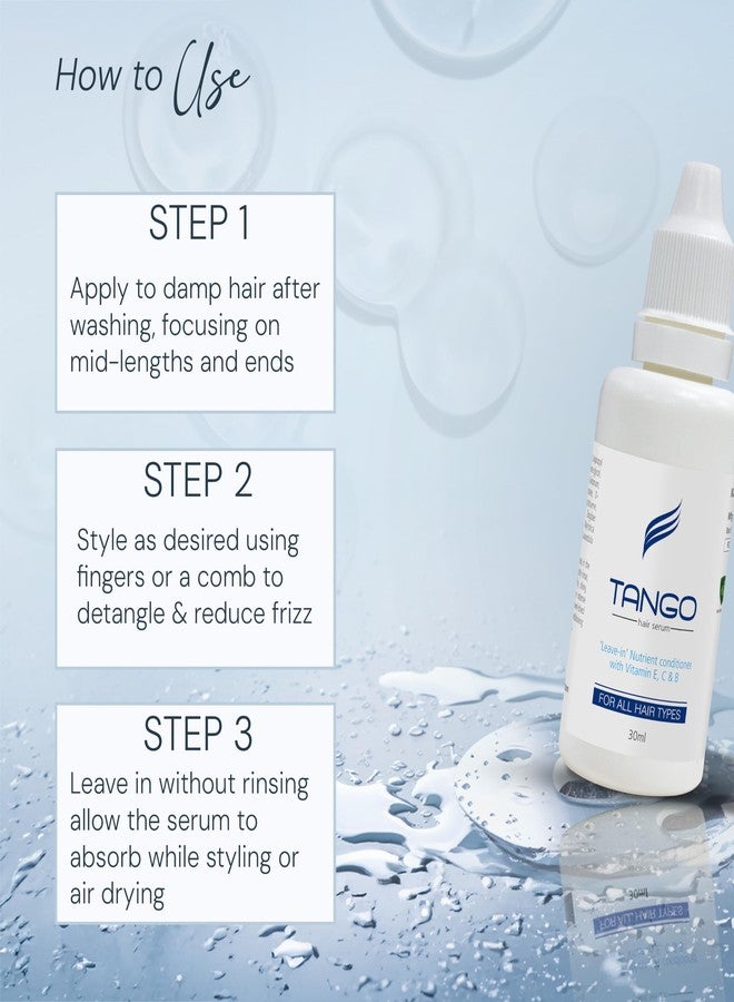 APPLE THERAPEUTICS Tango Anti-Frizz Hair Serum 30 ml| Dermatologist Prescribed Leave-In Nutrient Serum with Vitamin ACE for Ultimate Shine Frizz Control Detangle & Damaged Hair - Image 4