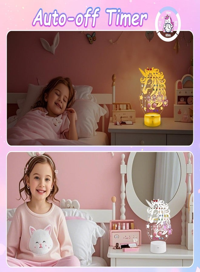 منظم أقراط CoolGift Mart - عرض ثلاثي الأبعاد متوهج على شكل وحيد القرن السحري مع جهاز تحكم عن بعد بإضاءة LED بـ 16 لونًا و77 فتحة | تخزين مجوهرات مكتبي من الأكريليك وإضاءة مزاجية ذكية بمؤقت - Image 2