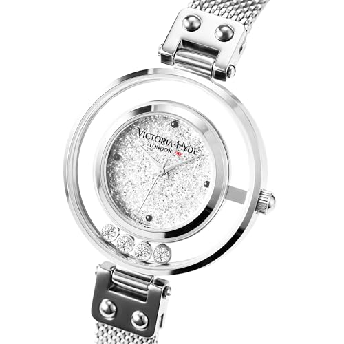 VICTORIA HYDE Silver Womens Watches, Designer Watches for Women (A) - Image 3