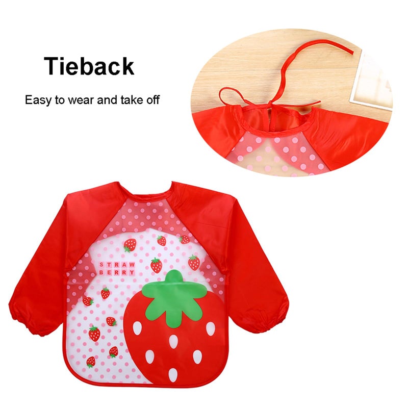 EchoDone 6 Packs Waterproof Children's Art Smock Kids Painting Aprons Long Sleeve Smock for Eating 1-4 Years - Image 4