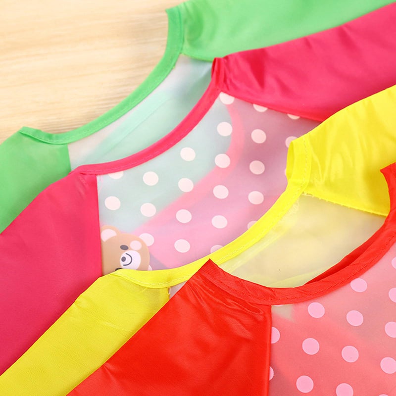 EchoDone 6 Packs Waterproof Children's Art Smock Kids Painting Aprons Long Sleeve Smock for Eating 1-4 Years - Image 5