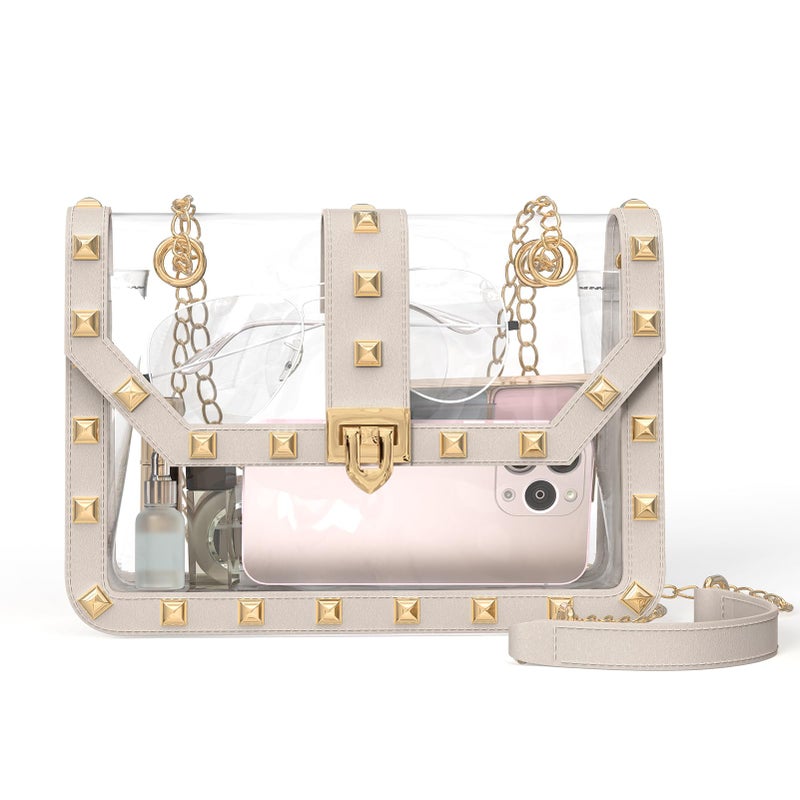 Missnine Clear Bag Stadium Approved Women Clear Crossbody Purse for Stadium Events Trendy Transparent Shoulder Bag for Concerts - Image 1