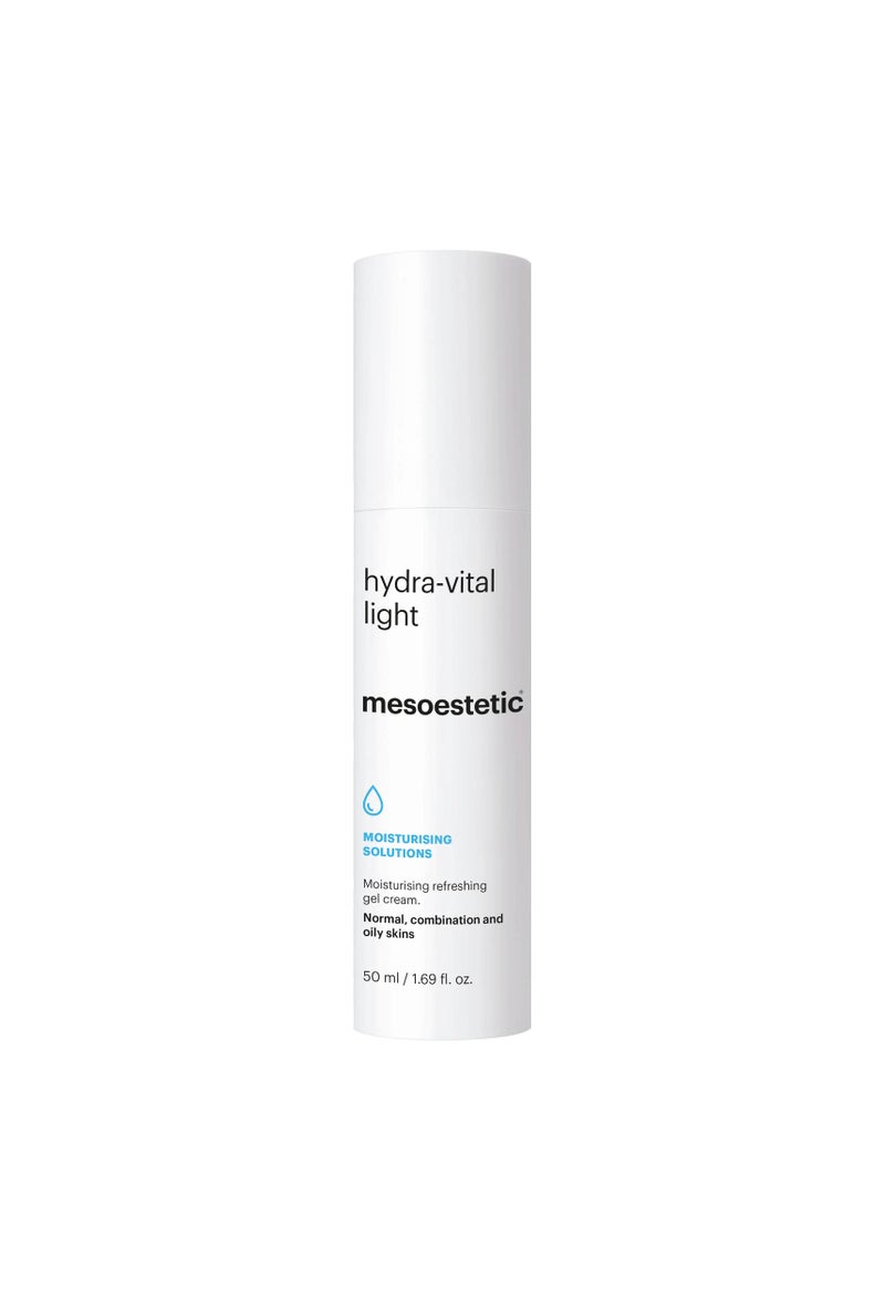 Mesoestetic Hydra-Light Moisturizing Face Cream w/Hyaluronic acid & Urban D-tox for Normal, Oily, and Combination Skin - Image 1