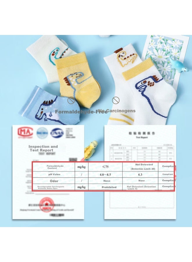 LANG SHA Langsha Boys' Cotton Mesh Socks Mid-calf Breathable Comfortable Spring Summer - Image 2