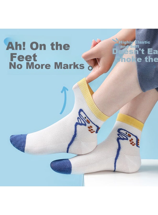 LANG SHA Langsha Boys' Cotton Mesh Socks Mid-calf Breathable Comfortable Spring Summer - Image 4