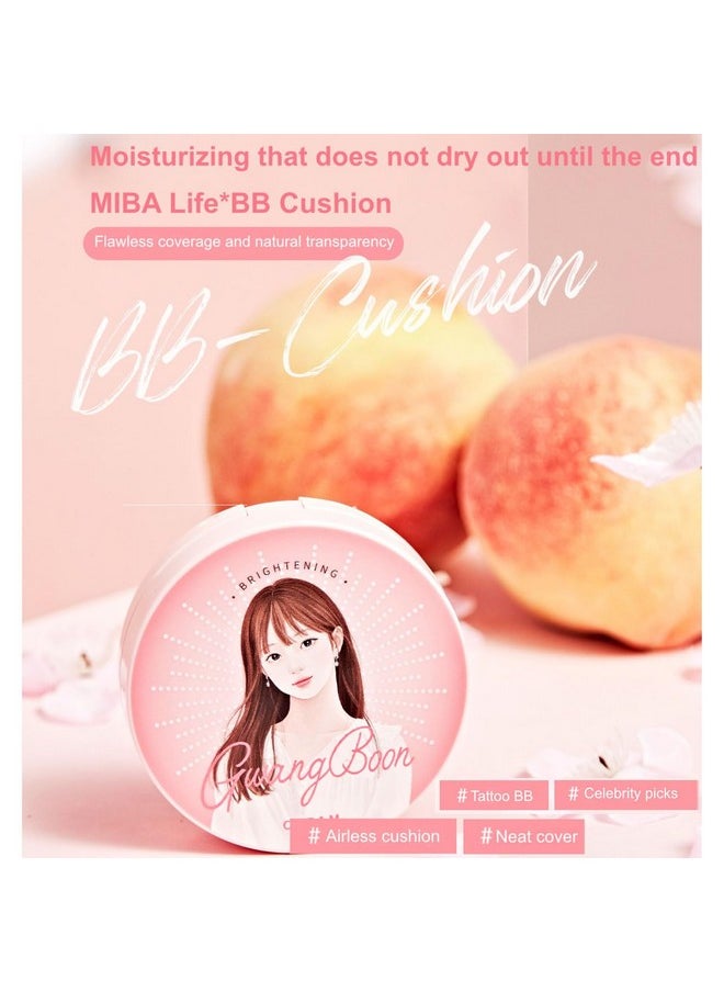 MIBA Ion Calcium Mineral Bb Cushion 12G + Refill 12G / 0.85 Oz. Put Bb Cream In An Airless Cushion. Moisturizing That Doesn'T Dry Out Until The End. Bb Cream Is Contained In The Container  - Image 3