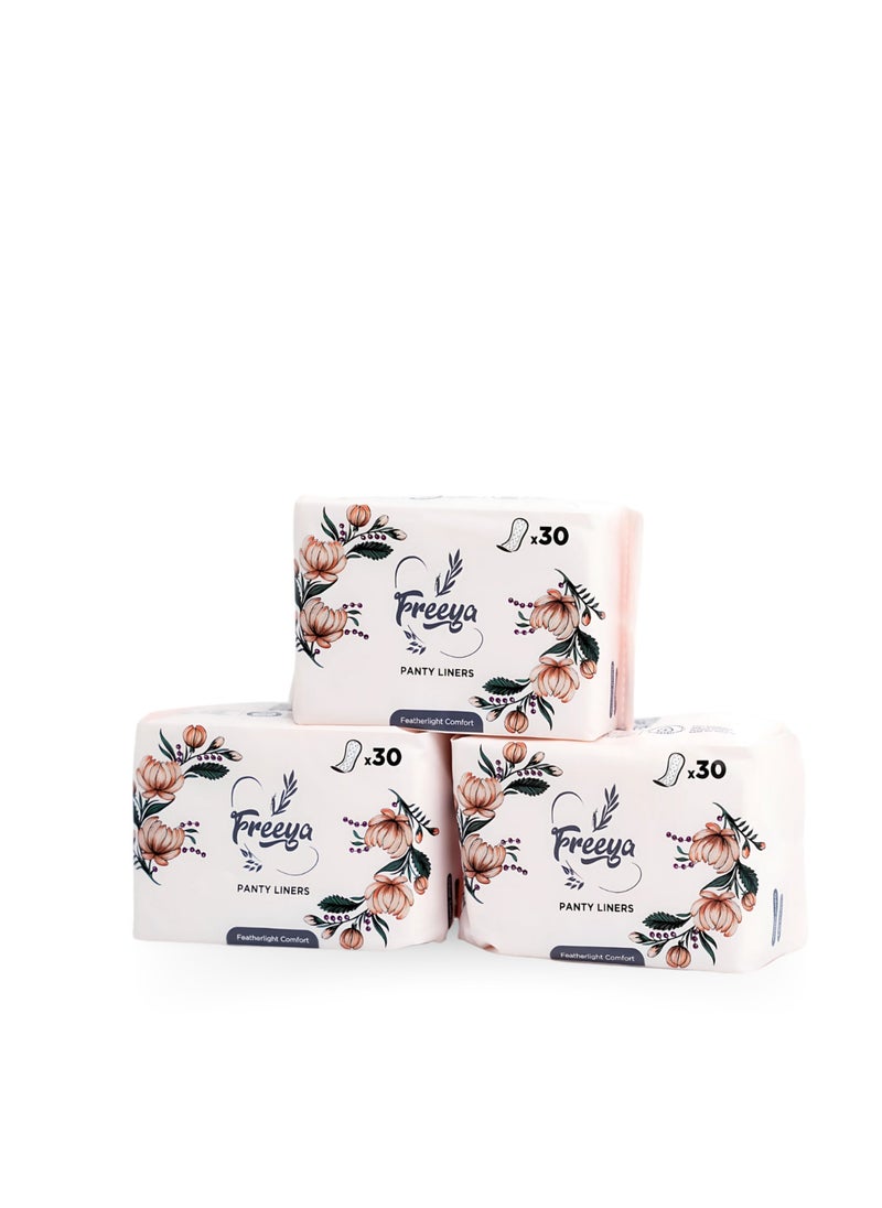 Panty Liners (30 Pads) - Daily Freshness - Cotton Ultra Thin Breathable Velvety Liners Pack of 3 - pzsku/Z613C2FDD3693A58B4F91Z/45/_/1737017639/afde0a3a-6c76-4388-9d0f-8190f1ac1414