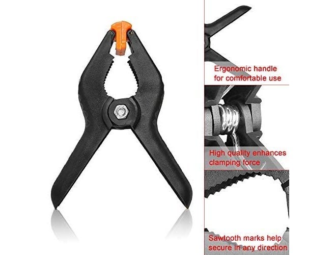 VTS 12 Packs of 4.3 inch Professional Plastic Small Spring Clamps Heavy Duty for Crafts or Plastic Clips and Backdrop Clips Clamps for Backdrop Stand,Photography, Home Improvement - Image 5