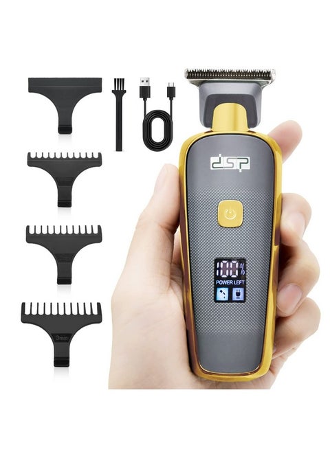 ® Mini Hair Trimmer For Men Electric Balding Clippers Zero Gapped Mustache Trimmer With 13Mm Limit Combs Usb Typec (Silver)