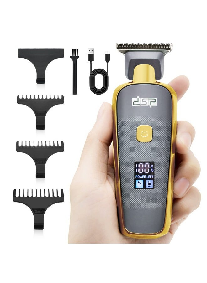 DSP - ® Mini Hair Trimmer For Men Electric Balding Clippers Zero Gapped Mustache Trimmer With 13Mm Limit Combs Usb Typec (Silver) - Image 1