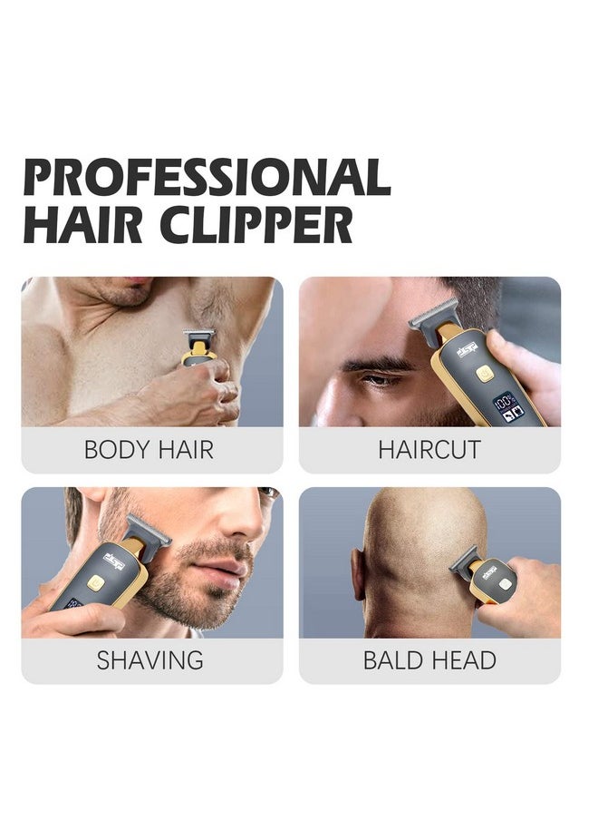 DSP - ® Mini Hair Trimmer For Men Electric Balding Clippers Zero Gapped Mustache Trimmer With 13Mm Limit Combs Usb Typec (Silver) - Image 1