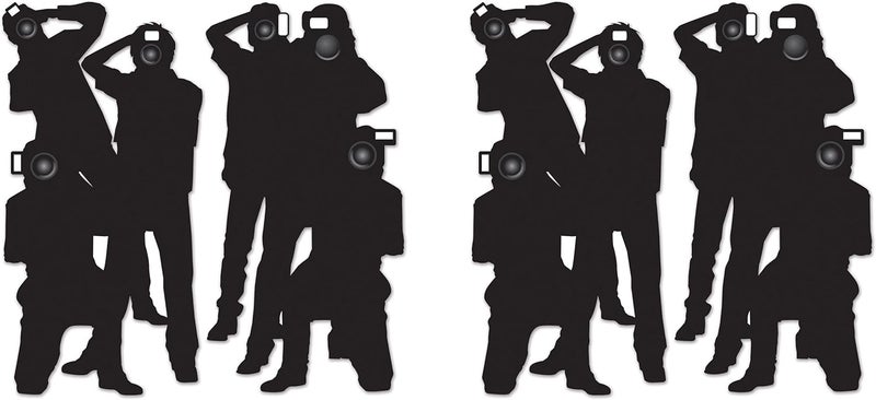 Beistle 4Count Paparazzi Cutouts InstaTheme Photographers Wall Backdrop Decorations Awards Night Decor  Celebrity Photo Prop for Parties 5 3 - Image 1