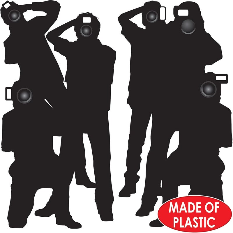 Beistle 4Count Paparazzi Cutouts InstaTheme Photographers Wall Backdrop Decorations Awards Night Decor  Celebrity Photo Prop for Parties 5 3 - Image 3