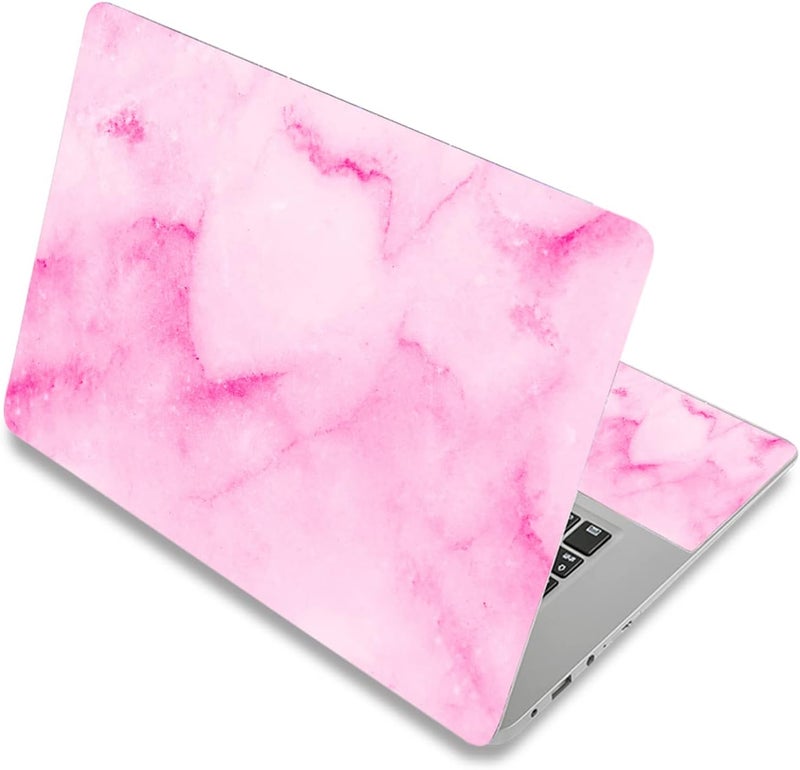 Laptop Stickers Decal,12 13 14 15 15.6 inches Netbook Laptop Skin Sticker Reusable Protector Cover Case for Toshiba Hp Samsung Dell Apple Acer Leonovo Sony Asus Laptop Notebook (Pink Marble 1)
