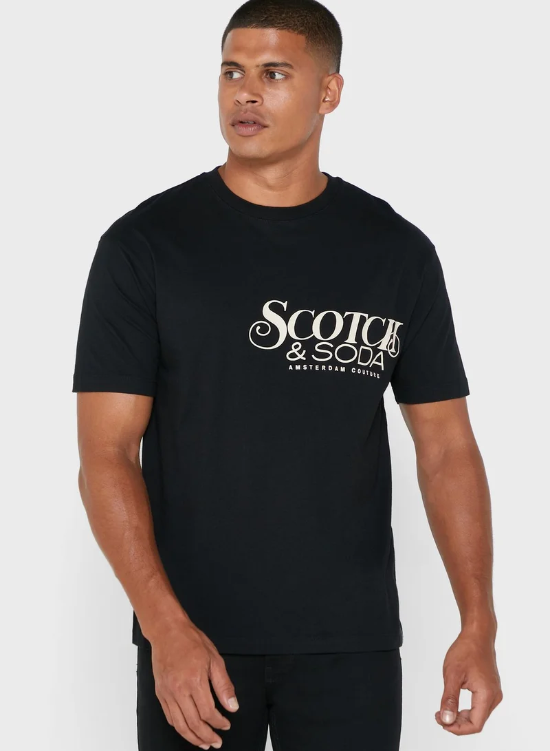 Scotch & Soda Logo Crew Neck T-Shirt