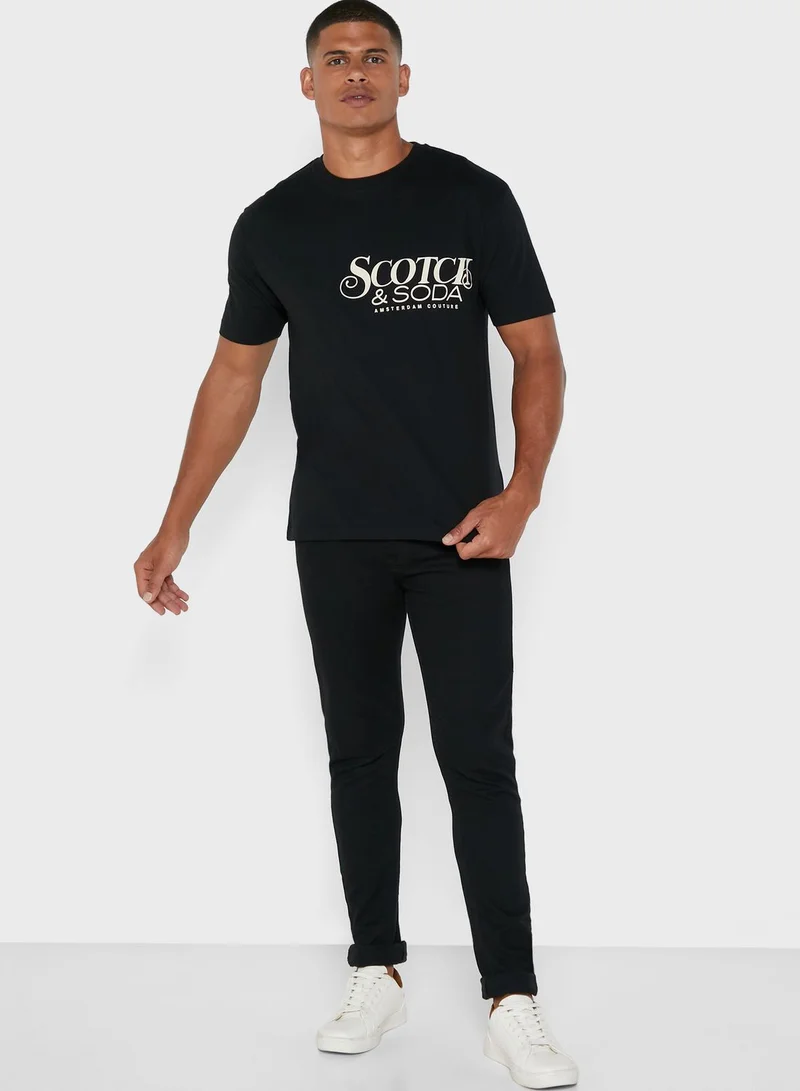 Scotch & Soda Logo Crew Neck T-Shirt