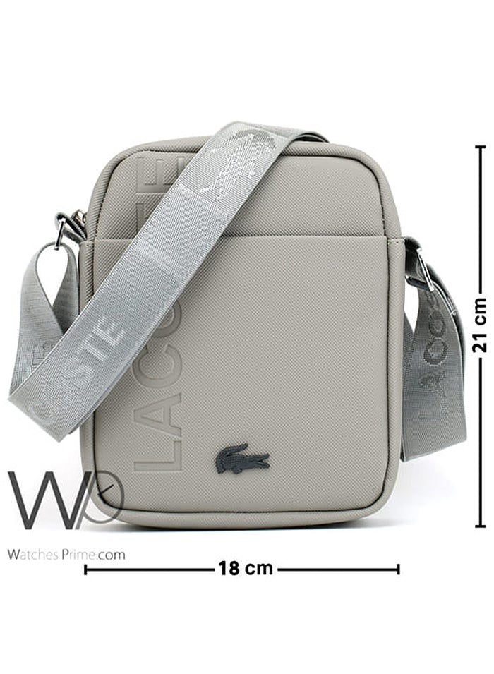 لاكوست حقيبة كروس لاكوست شنطة باللون الرمادي - Image 3