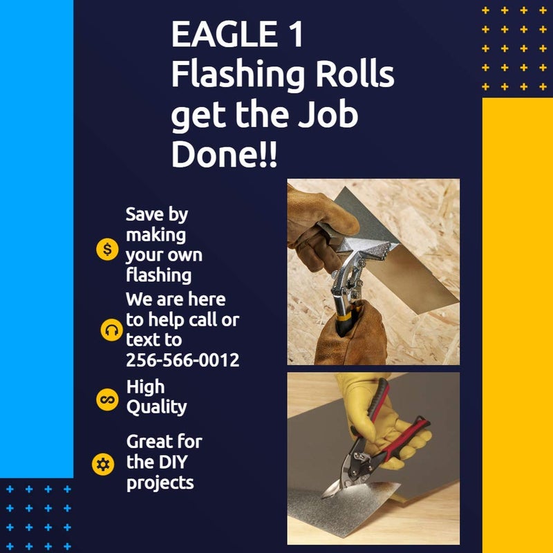 EAGLE 1 : 26 Gauge General Use or Roofing Flashing Rolls - DIY or Contractors (Black, 12 in x 10 FT) - Image 4