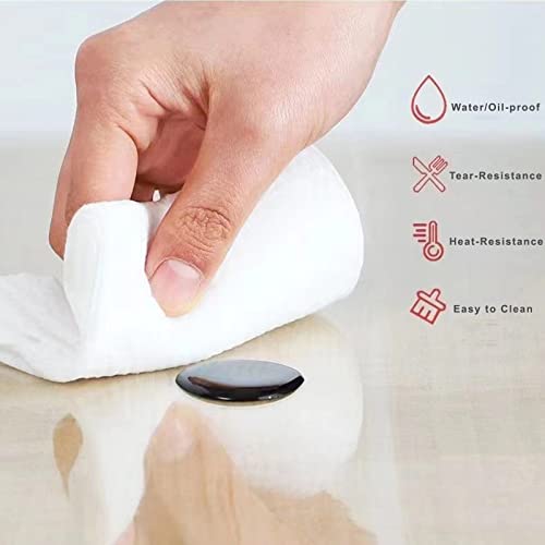 LIBERECOO Clear Small Round Fitted Vinyl Tablecloth for 22-26" Diameter Tables - Heavy Duty Elasticized Table Cover Elastic Edged Plastic Table Cloth Protector - Image 5