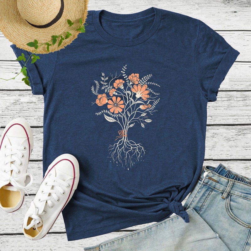 2023 Mother's Day Baseball MOM Pattern Short-sleeved Loose Color Cotton Bracket T-shirt - Image 2