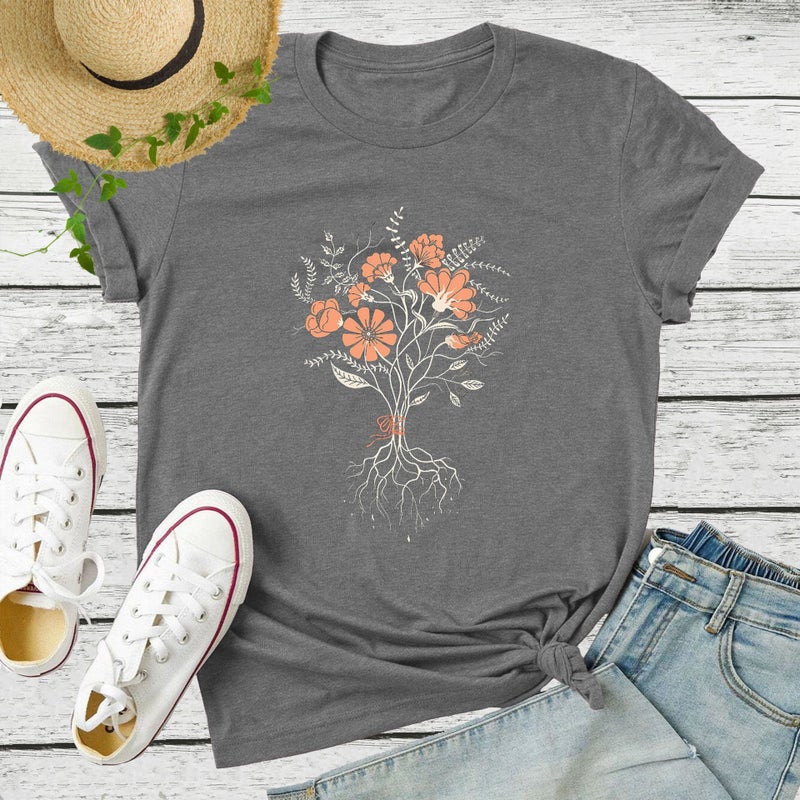 2023 Mother's Day Baseball MOM Pattern Short-sleeved Loose Color Cotton Bracket T-shirt - Image 4