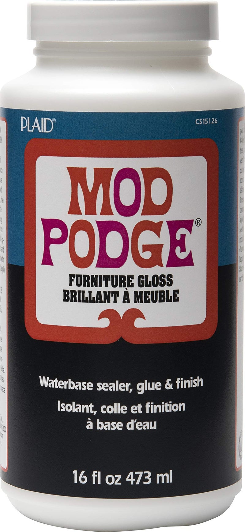 Mod Podge Waterbase Sealer, Glue and Finish for Furniture (16-Ounce), CS15126 Gloss Finish - Image 1