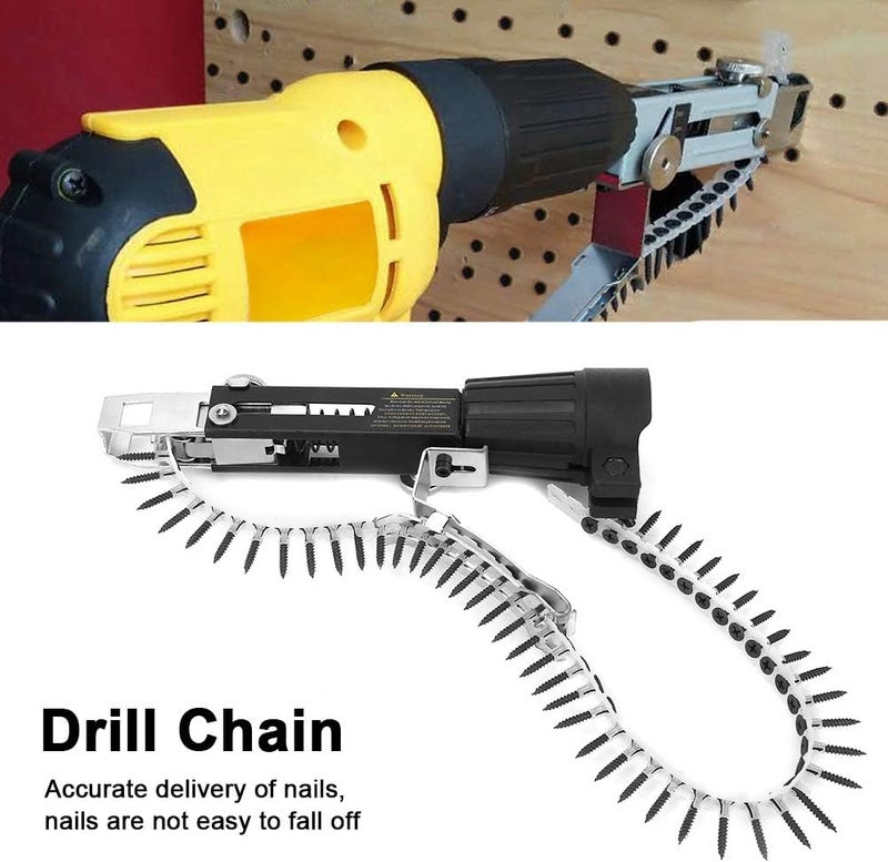 3pcs Woodwork Automatic Nail Gun Adapter Electric Drill Chain Attachment Set for Nail Gun Electric Drill - Image 3