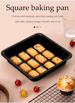 5 Pieces of Bakeware Set, non stick baking mold set, carbon steel cake mold set, with pizza tray, round, square baking tray, cake mold plate, suitable for novice bakers（black ） - pzsku/Z613C9EC0CB06CD9B6AB7Z/45/_/1733186435/e9f1733e-b0cc-419b-8458-d5c6b21a0c54