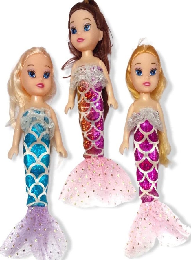 SARASI Mermaid Doll, Foldable Arms & Legs [Multicolor, Pack 3] - Image 2