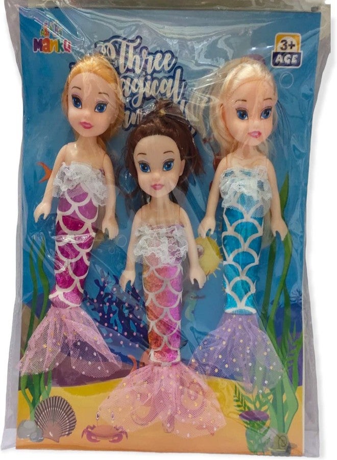 SARASI Mermaid Doll, Foldable Arms & Legs [Multicolor, Pack 3] - Image 3