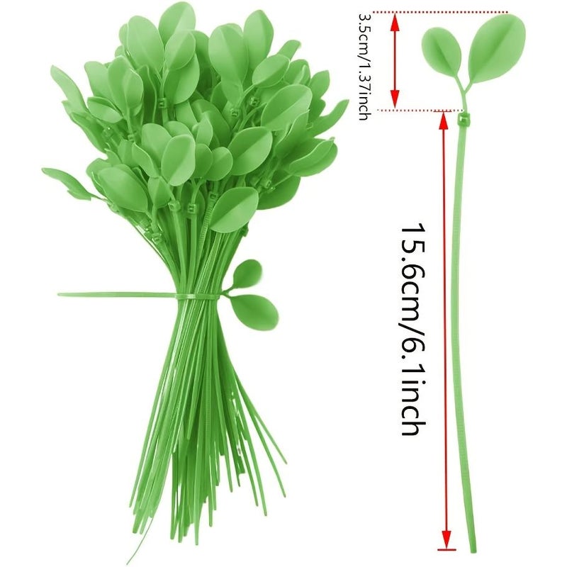 12 Pcs Leaf Shaped Nylon Cable Ties Durable Self Locking Zip Ties High Tensile Strength Indoor Outdoor Decorative Multifunctional Storage - Image 3