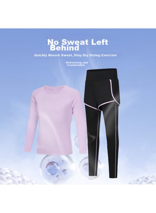 Fandimu Children's Sports Set, High-elastic Breathable Adult Parent-child Outfit, Running Yoga Badminton Basketball Soccer Training Clothes - Image 3