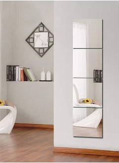 Beauenty Full Dimension Wall Mirror Set 30 x 30 cm 4 Pieces Without Frame Self-adhesive Makeup Mirror for Door and Base for Bedroom and Living Room  - Image 1
