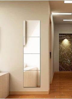 Beauenty Full Dimension Wall Mirror Set 30 x 30 cm 4 Pieces Without Frame Self-adhesive Makeup Mirror for Door and Base for Bedroom and Living Room  - Image 4